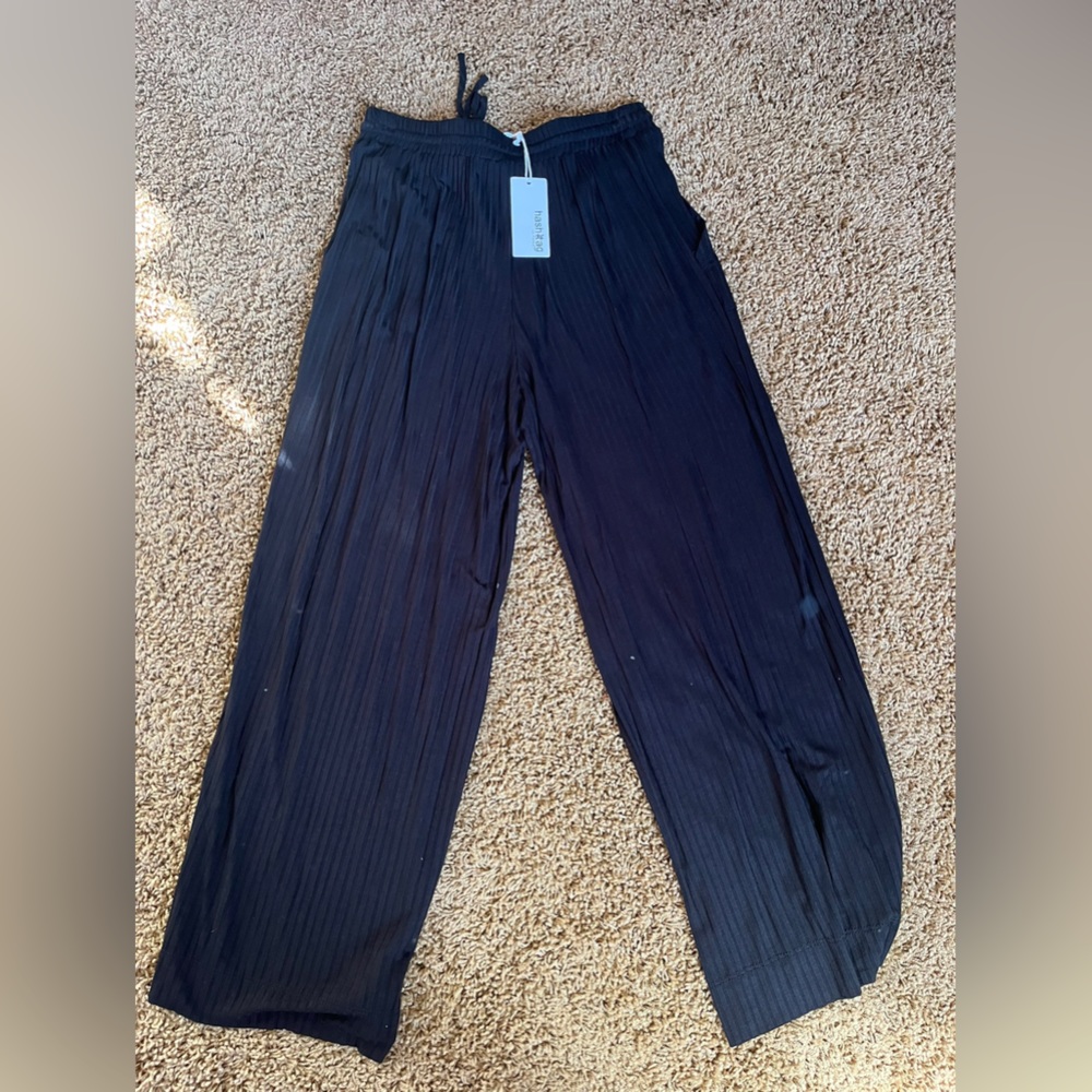 Wide legged extremely soft ribbed pants